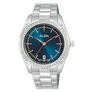 Buy Alba signa watch for women, analog, 36mm, stainless steel strap, ag8n33x1 - silver in Kuwait