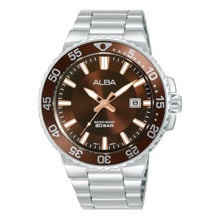 Buy Alba active men's watch,analog, 43. 5mm, stainless steel strap, as9s77x1- silver in Kuwait