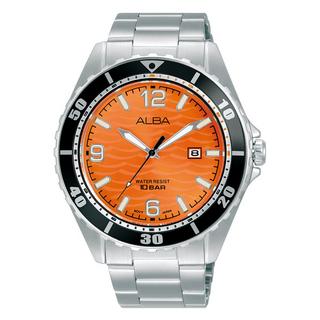 Buy Alba 44mm active watch for men’s, analog, stainless steel strap, ag8n43x1- silver in Kuwait