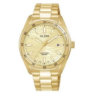 Buy Alba active watch for women, analog, 36mm, stainless steel strap, ag8n54x1 - gold in Kuwait