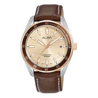 Buy Alba active watch for women, analog, 36mm, leather strap, ag8n66x1 - brown in Kuwait