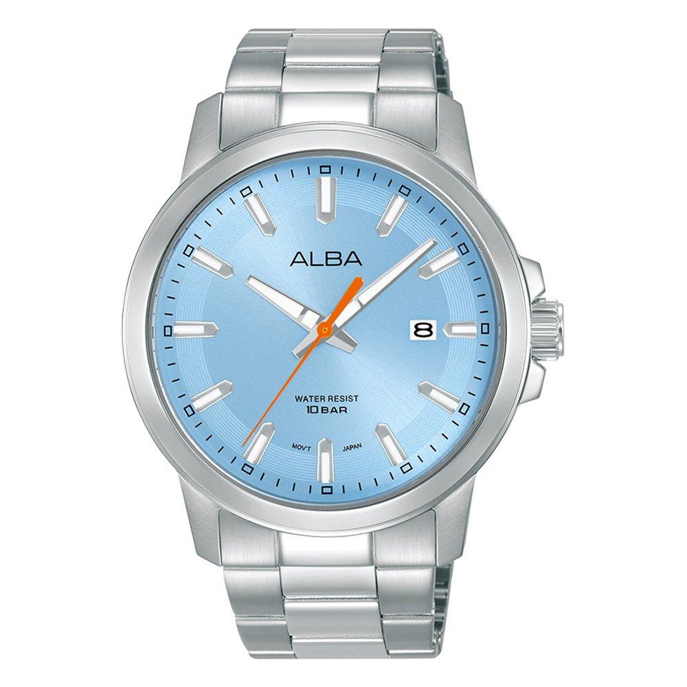 Buy Alba 42mm active watch for men’s, analog, stainless steel strap, as9t43x1- silver in Kuwait