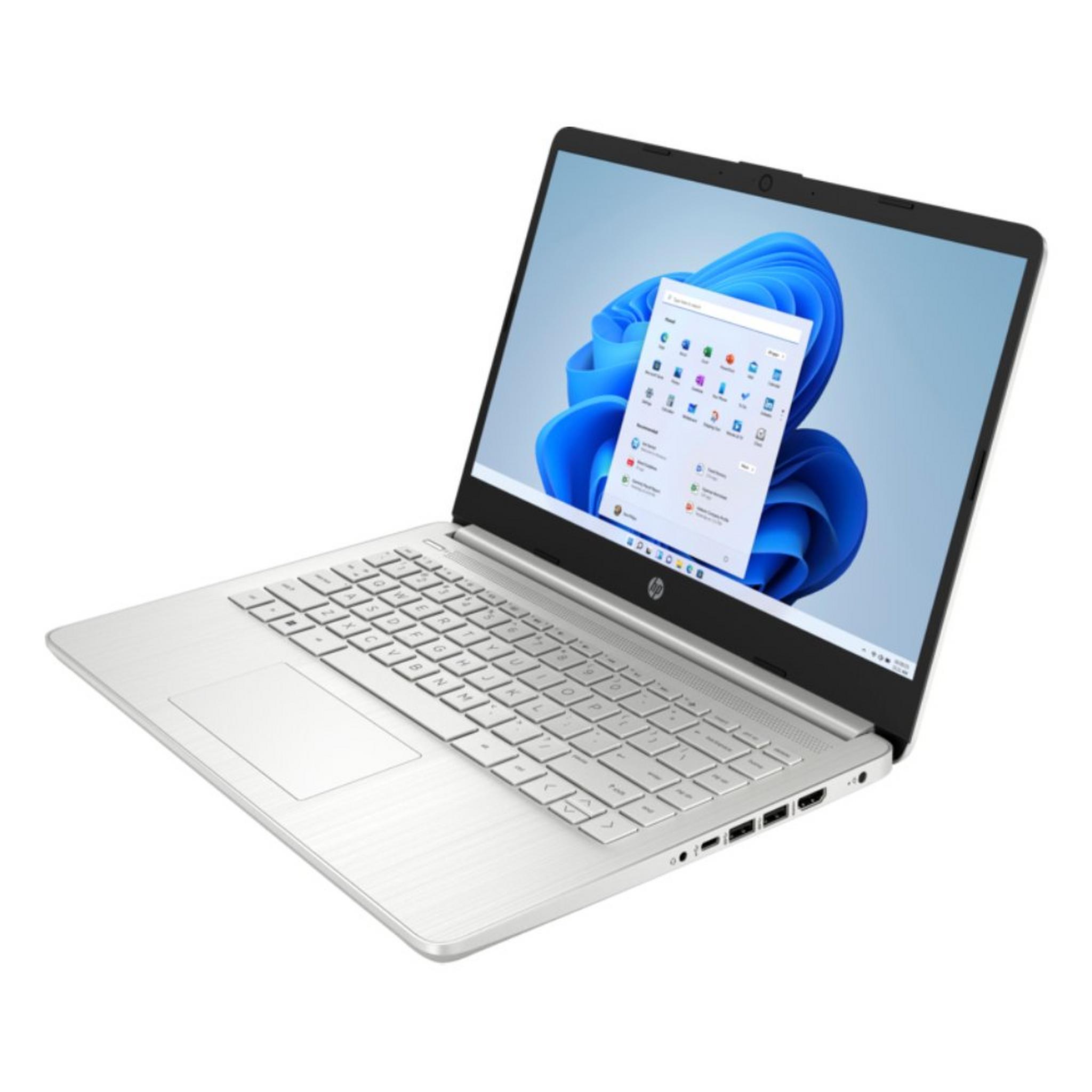 HP 14s-dq5033ne Laptop, Intel Core i5, 8GB RAM, 512GB SSD, 14-inch, Intel Iris Xᵉ Graphics, Windows 11 Home, 7E457EA – Silver