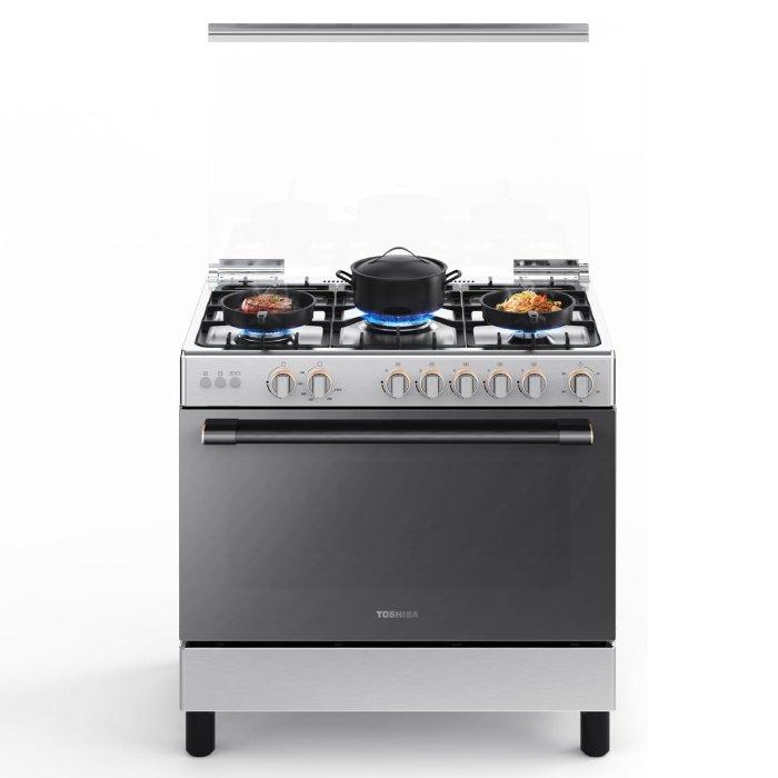 Toshiba 90X60cm Gas Cooker, 115L, RL2-90G5GE(MR) - Stainless Steel