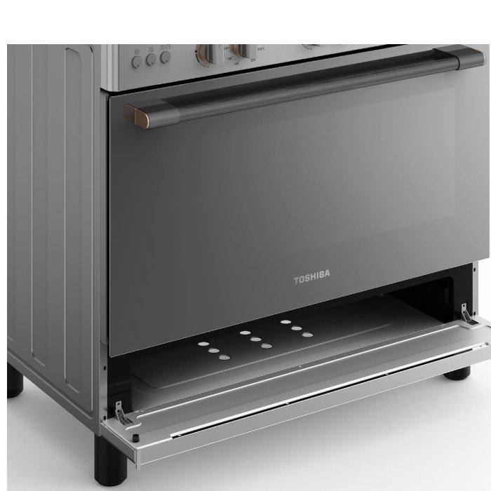 Toshiba 90X60cm Gas Cooker, 115L, RL2-90G5GE(MR) - Stainless Steel