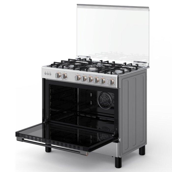 Toshiba 90X60cm Gas Cooker, 115L, RL2-90G5GE(MR) - Stainless Steel