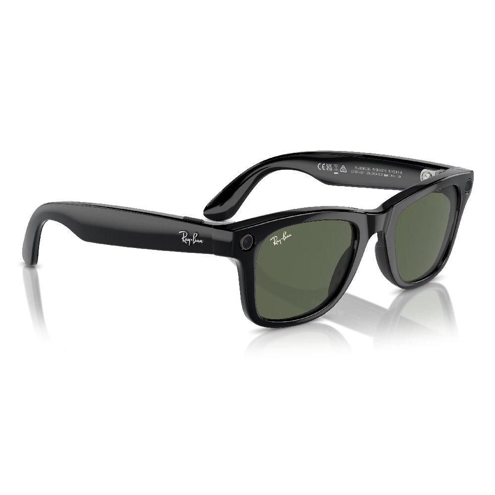 Ray Ban Meta Wayfarer Smart  Glasses, 0RW4006-601/SB5 - Black and Green