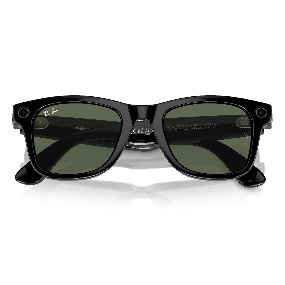 Ray Ban Meta Wayfarer Smart  Glasses, 0RW4006-601/SB5 - Black and Green