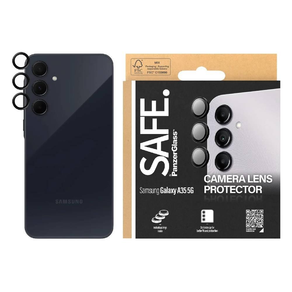 Panzer Hoops Camera Lens Protector for Samsung Galaxy A35  Phone, SAFE95688 - Black