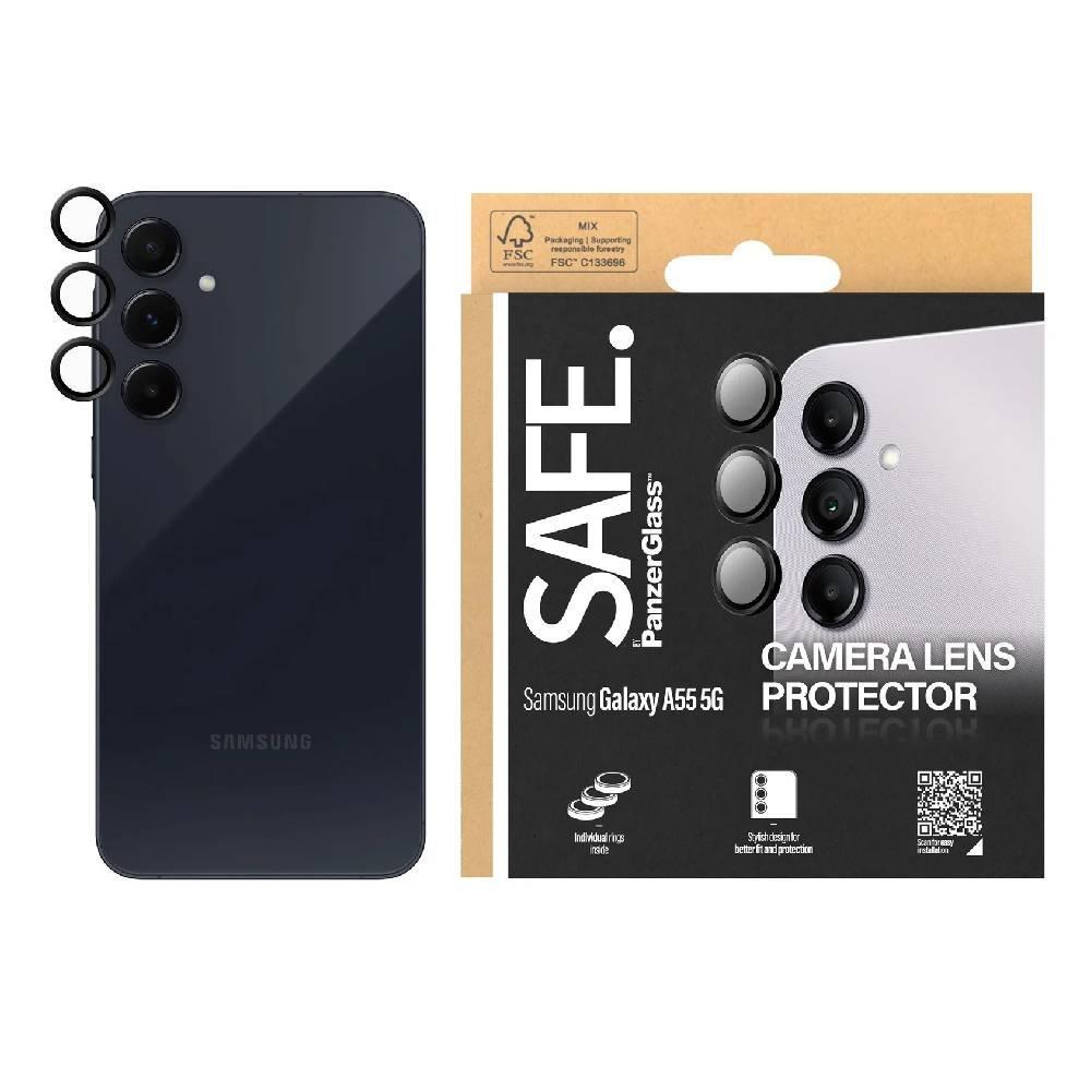 Panzer Hoops Camera Lens Protector for Samsung Galaxy A55  Phone, SAFE95689 - Black