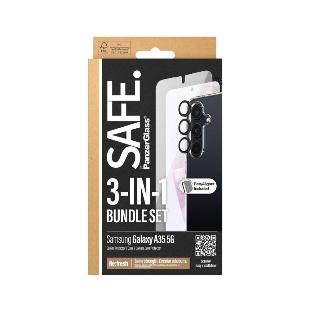 PanzerGlass 3-In-1 Samsung Galaxy A35 Protection Pack, BSAFE95690 - Clear