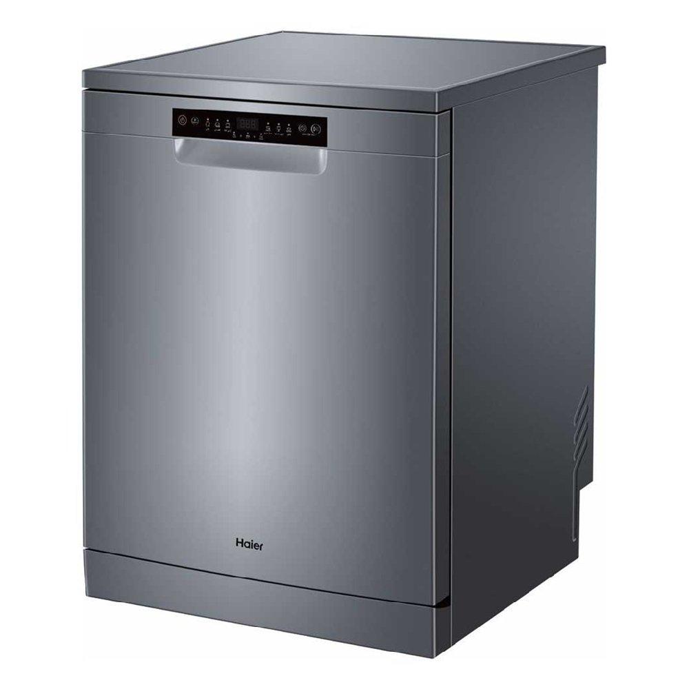 غسالة أطباق متكاملة من هاير، 6 برامج، 13 إعداد، HDWE13-38CS1IQ - فضي