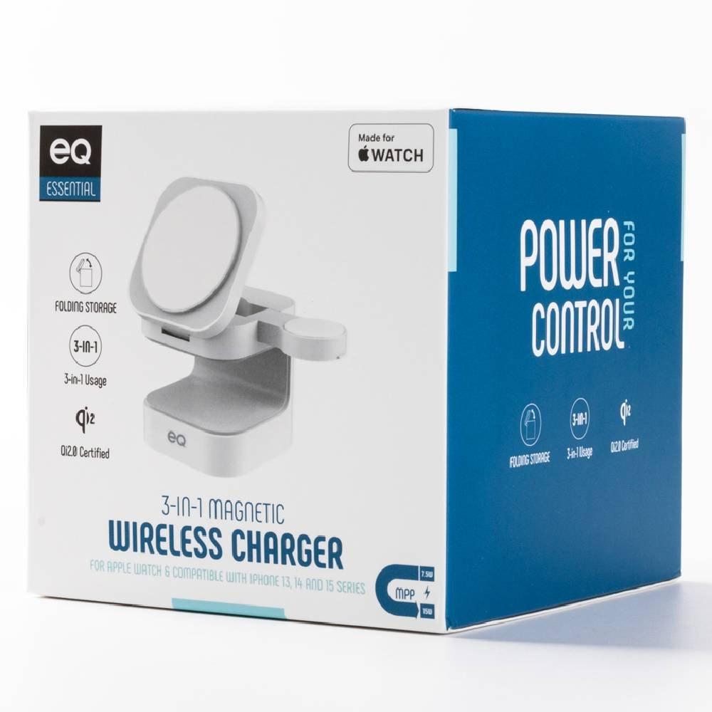 EQ 3 IN 1 Qi2 Wireless Charger, WD-290C-WHT - White