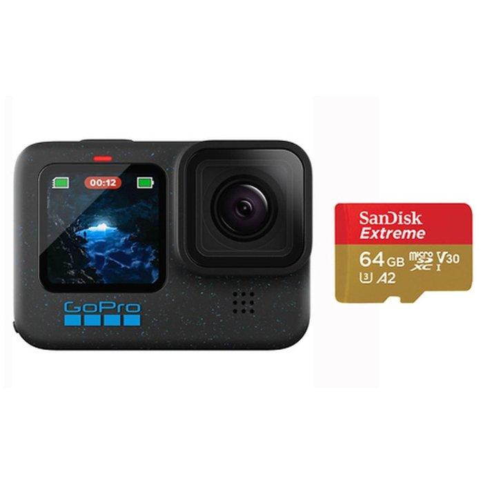 Buy Go pro hero 12 action camera + chdsb-121-cn micro sd card – black in Kuwait