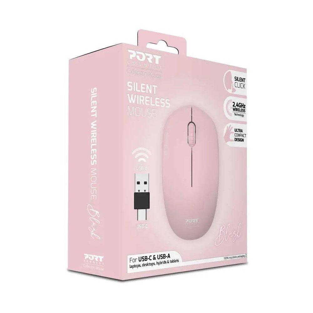 Port Collection II Silent Wireless Mouse, 2.4GHz, 900541 - Blush