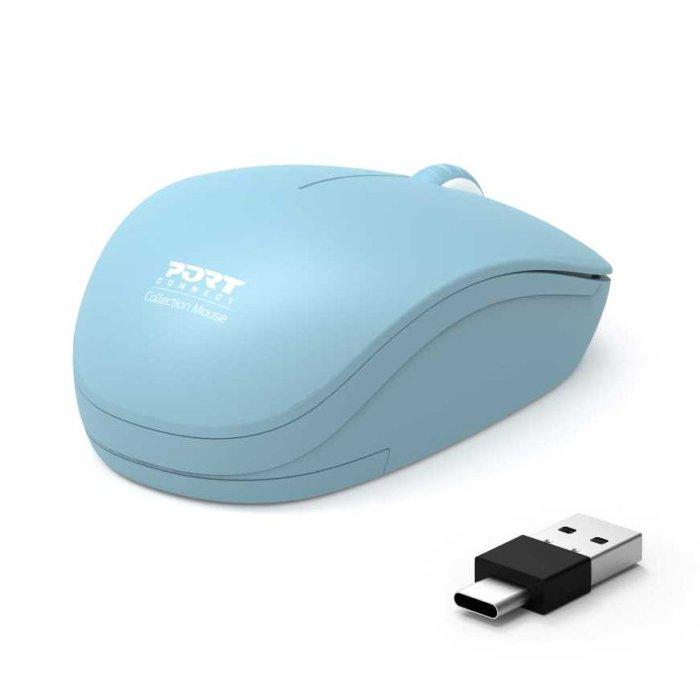 Port Collection II Silent Wireless Mouse, 2.4GHz, 900544- Azur