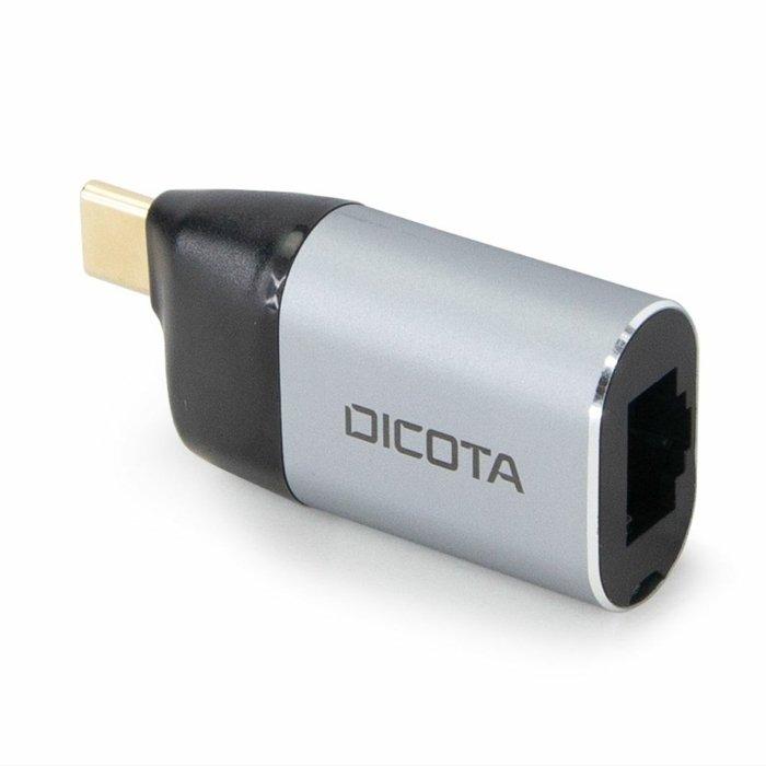 محول صغير يو اس بي-سي إلى إيثرنت من ديكوتا، 100 واط، D32048 - فضي وأسود