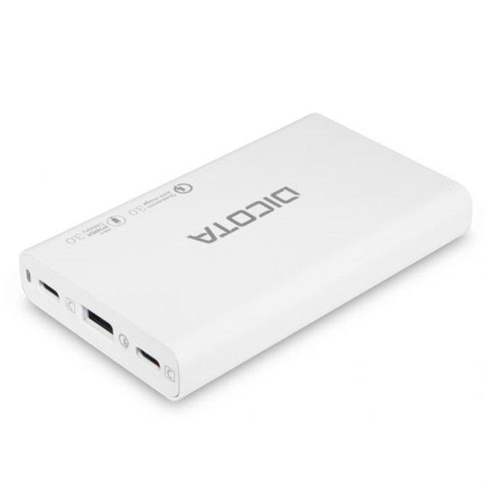 Dicota 65W 3-Port Desktop Charger, D32056 – White 
