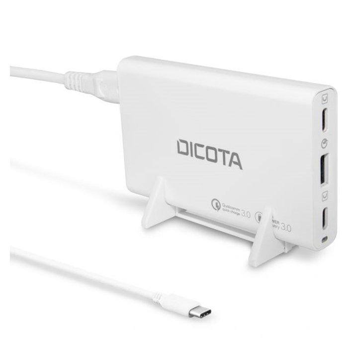 Dicota 65W 3-Port Desktop Charger, D32056 – White 