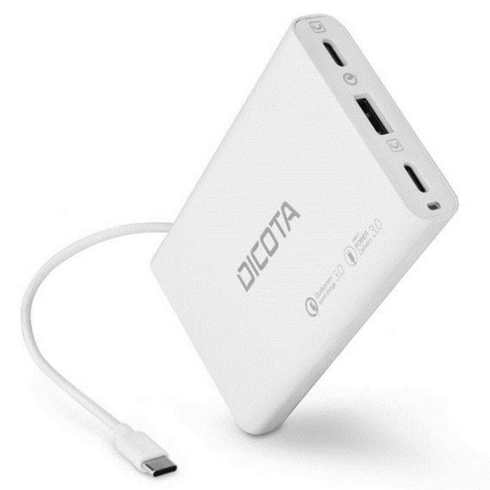 Dicota 65W 3-Port Desktop Charger, D32056 – White 