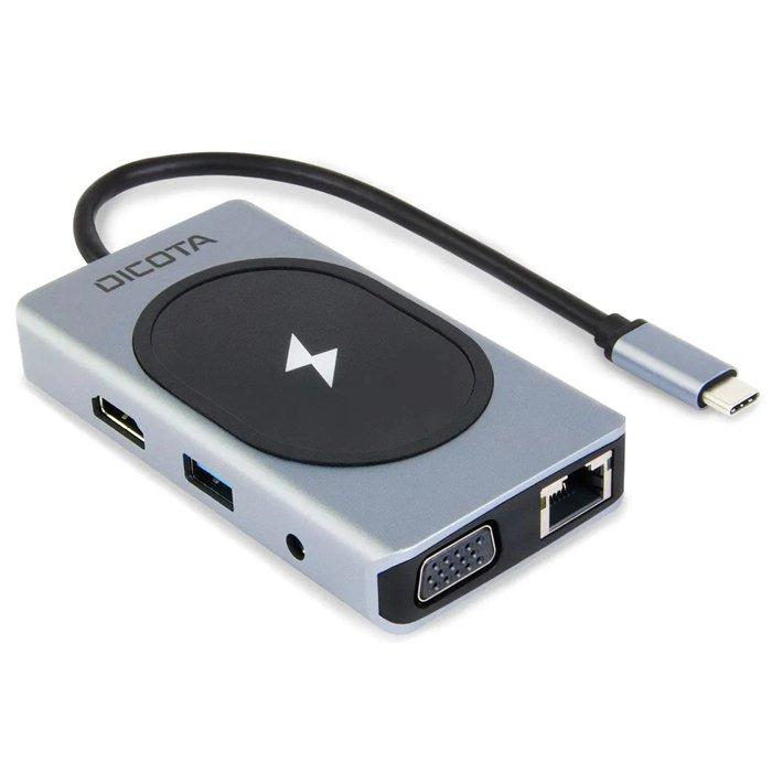 Dicota 100W USB-C 10-in-1 Charging Hub, D32059 - Silver