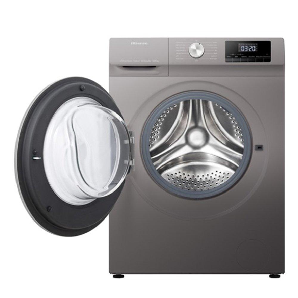 Hisense Front Loading Washer and Dryer, 10KG Washing Capacity, 6KG Drying Capacity, WDQY1014EVJMT - Titanium Grey