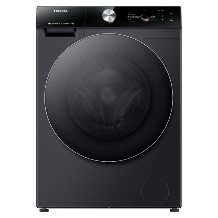 Hisense 12Kg Front Load Washing Machine, AI Sensor, Wifi connectlife app, WF7S1247BB – Black