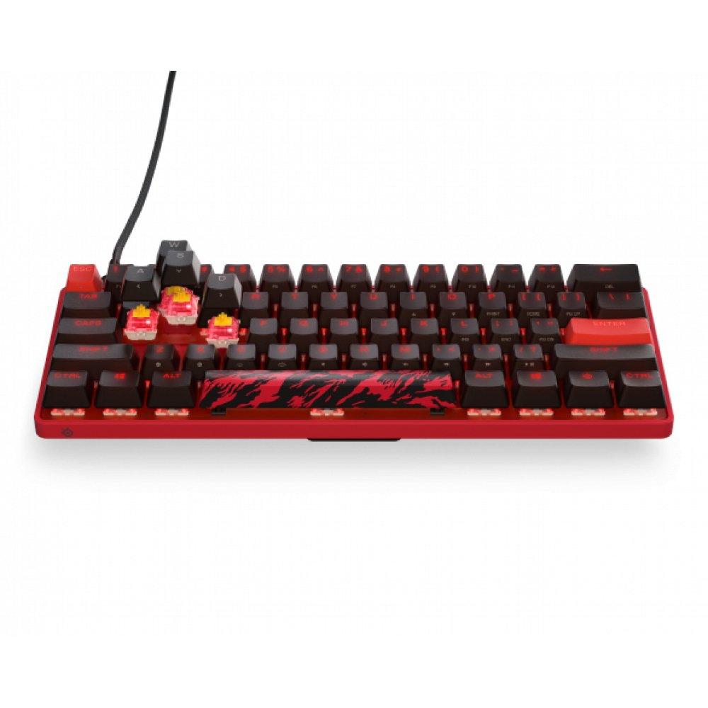 SteelSeries Apex 9 Mini FaZe Clan Edition Gaming Keyboard - Red & Black