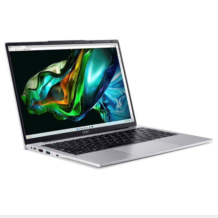 NX.KS9EM.005 لابتوب اسباير لايت AL14-31P- 3848 من ايسر، انتل كور اي3-N300، رام 8 جيجابايت، 512 جيجابايت اس اس دي، رسومات مشتركة، شاشة 14 بوصة WUXGA، ويندوز 11 هوم، NX.KS9EM.005 - فضي