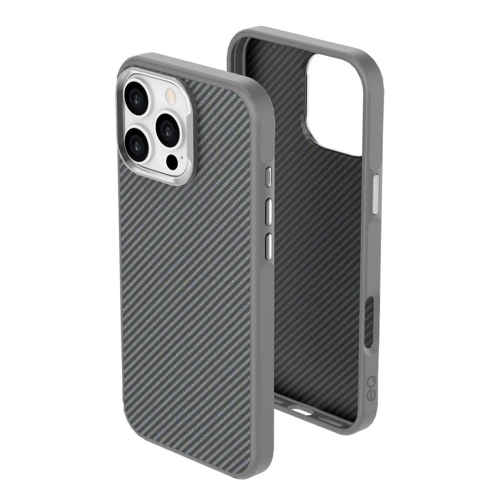 EQ Platinum Carbon Magsafe Case For iPhone 16 Pro - Grey