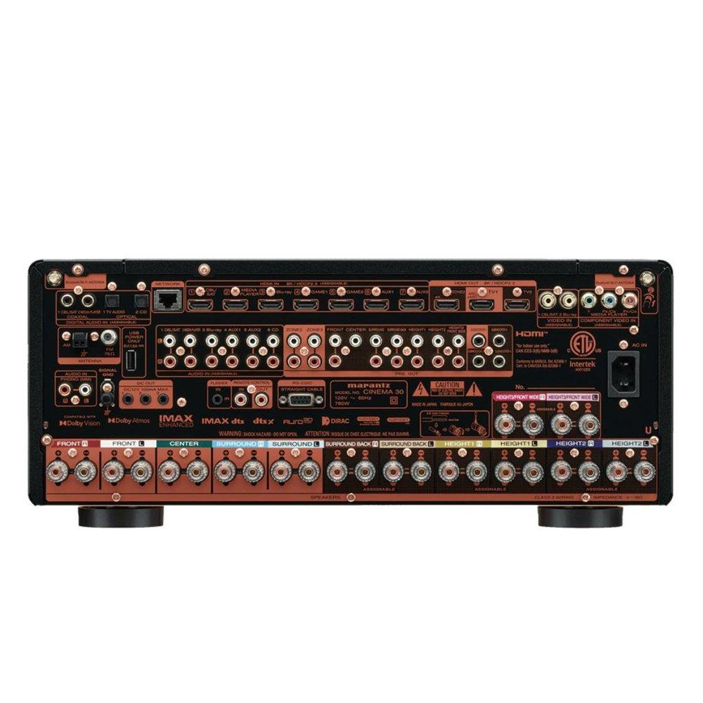 جهاز استقبال شبكة صوت وفيديو سينما 30 من مارانتز، 11.4 قناة ، 140 واط / قناة - أسود
