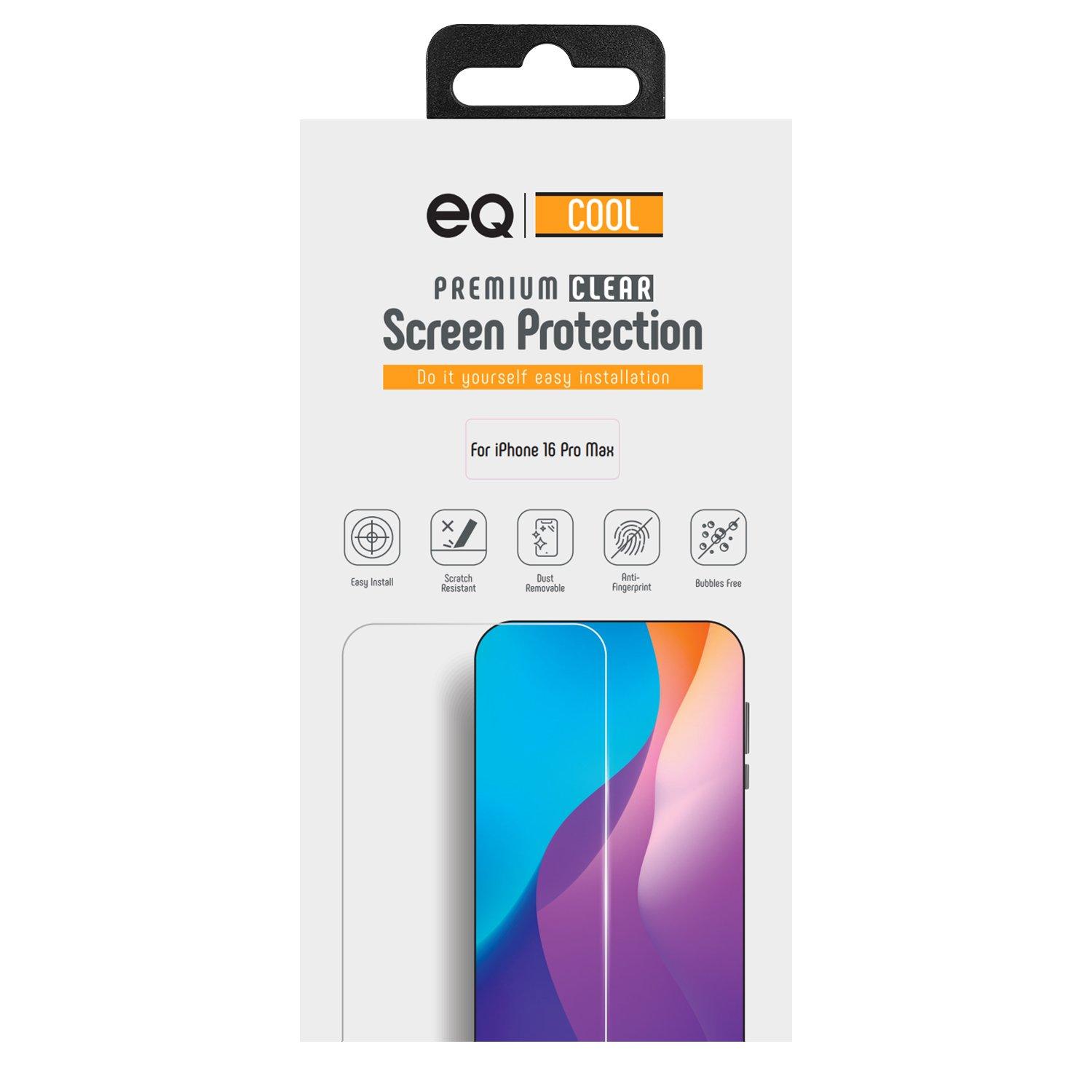 EQ Screen Protector For iPhone 16 Pro Max - Clear