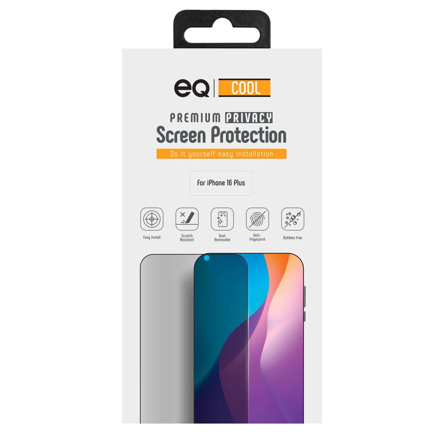 EQ Screen Protector For iPhone 16 Plus - Privacy