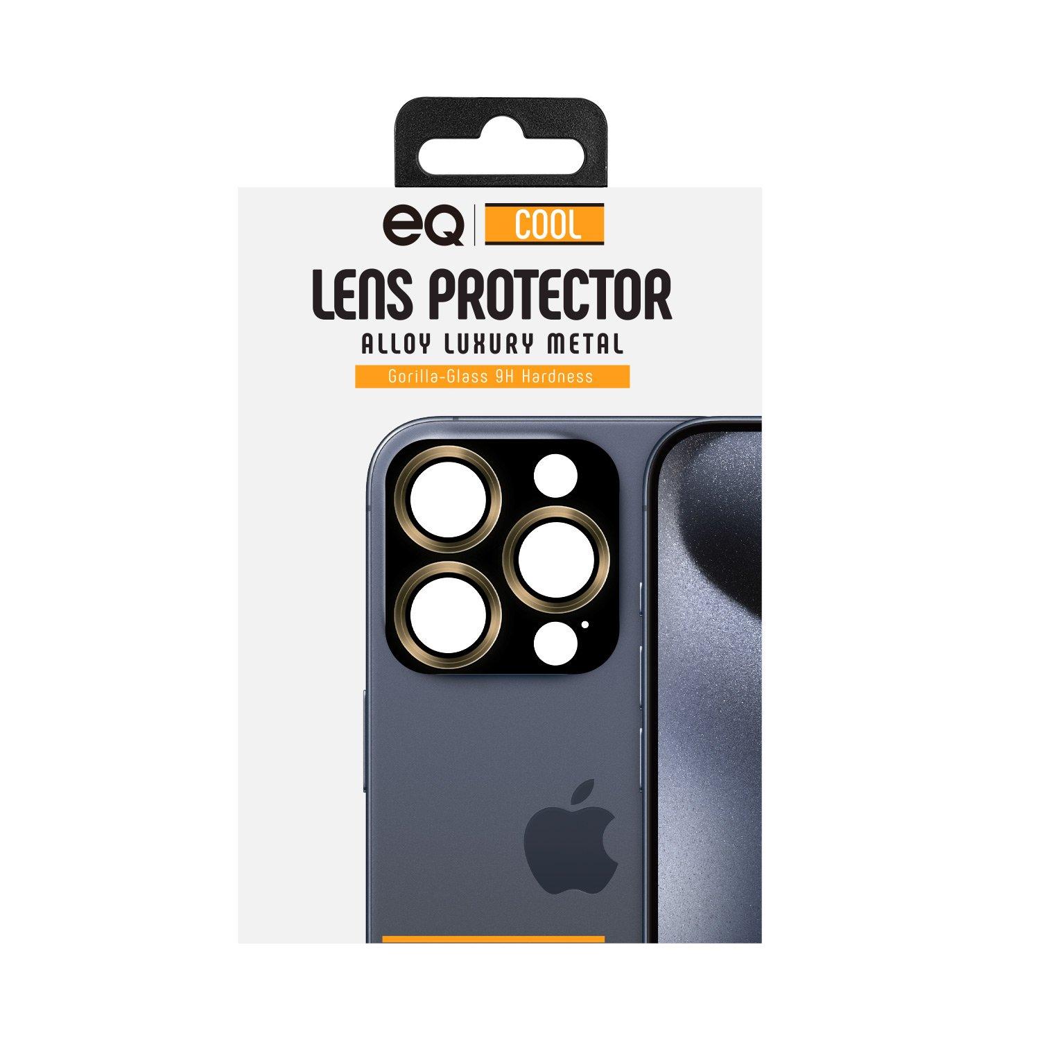 EQ Metal Camera Lens Protector For iPhone 16 Pro and 16 Pro Max - Gold