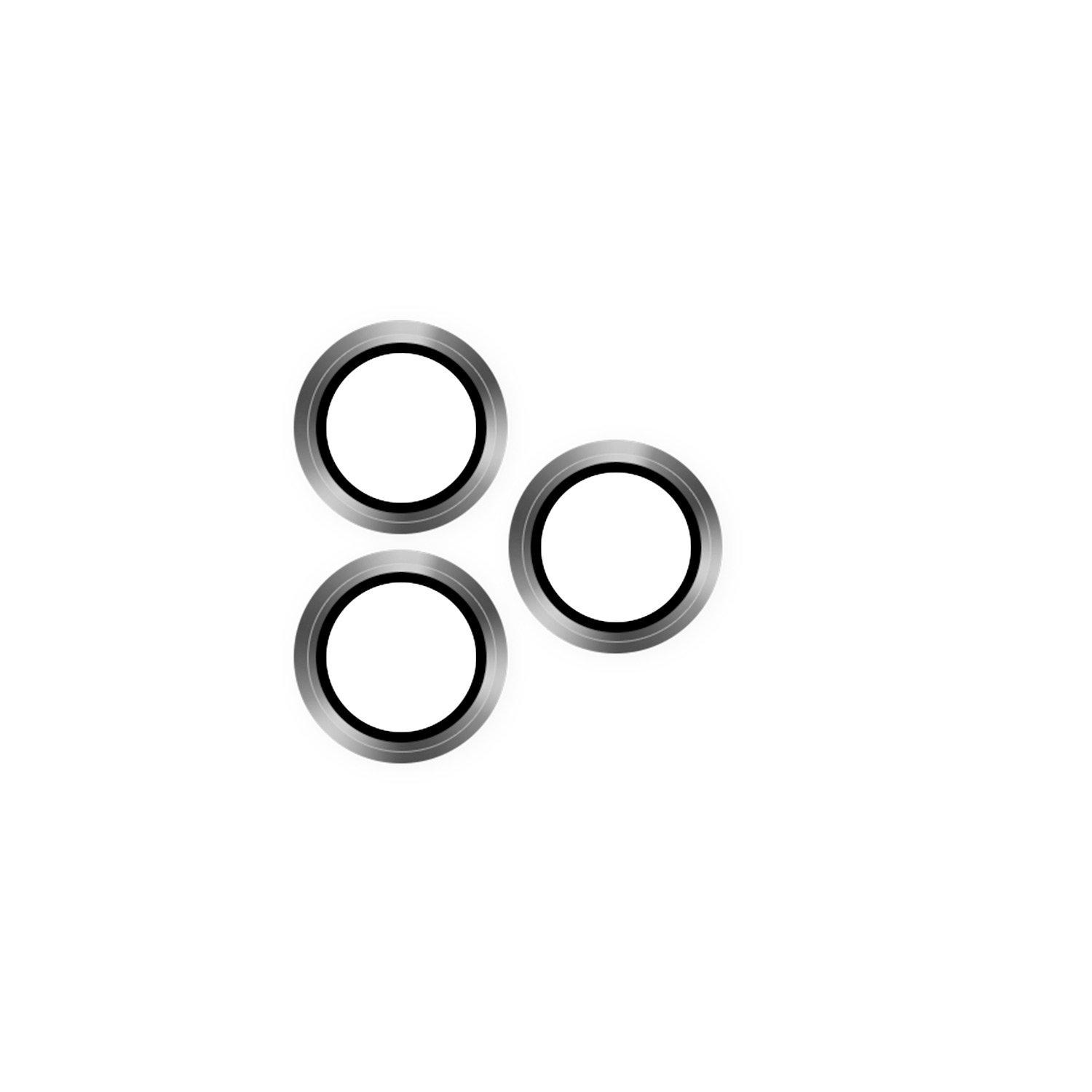 حماية عدسة لآيفون 16 برو وبرو ماكس إي كيو فضي