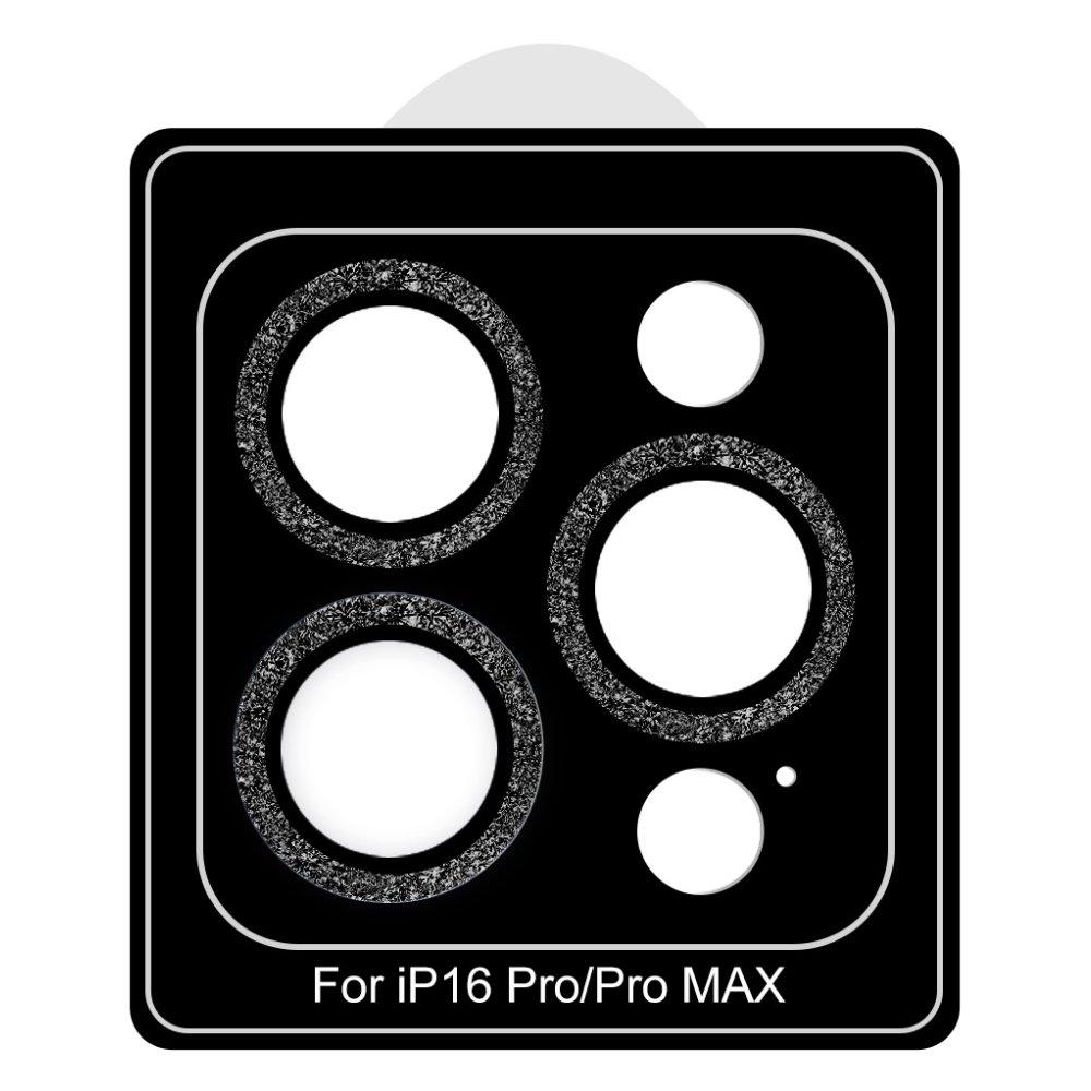 Buy Eq flash camera lens protector diamond for iphone 16 pro and pro max black in Kuwait