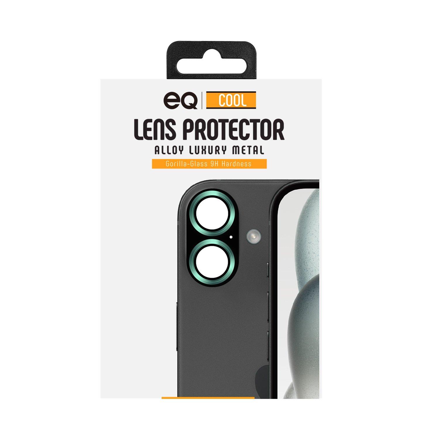 حماية عدسة كاميرا معدني لآيفون 16 و 16 بلس إي كيو – أخضر