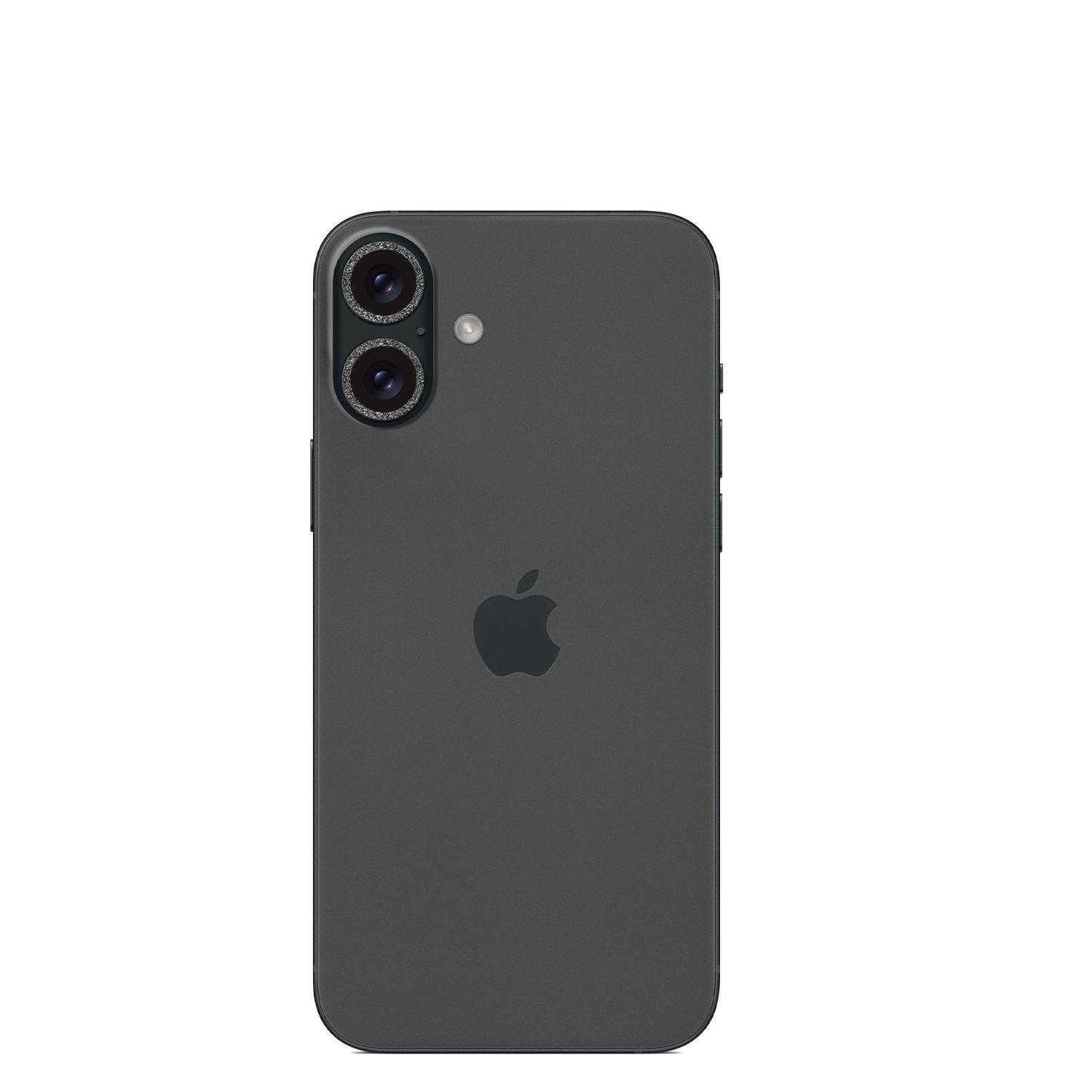 EQ Metal Camera Lens Protector For iPhone 16 and 16 Plus - Black