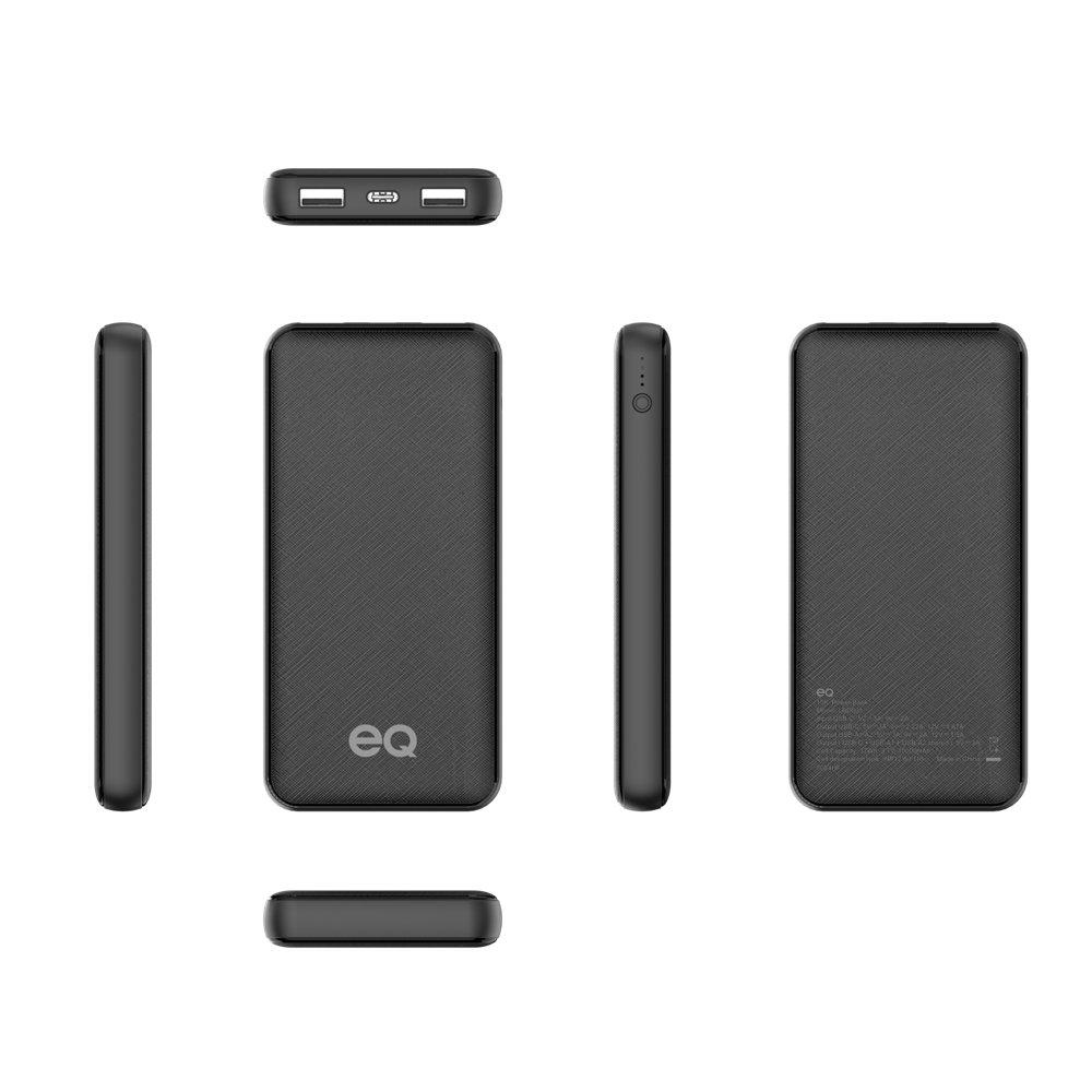 EQ 10K Power Bank Out 2XUSB-A + 1XUSB-C, J159-10KS – Black