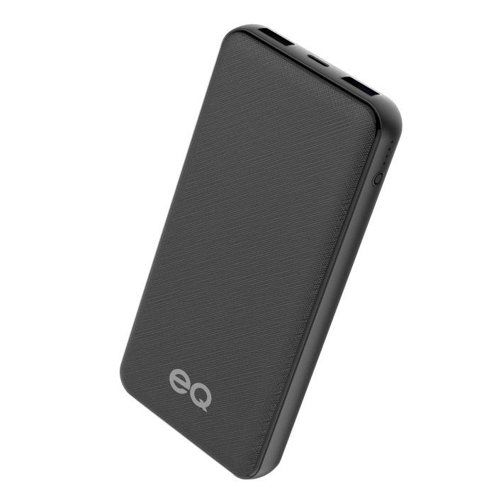 EQ 10K Power Bank Out 2XUSB-A + 1XUSB-C, J159-10KS – Black