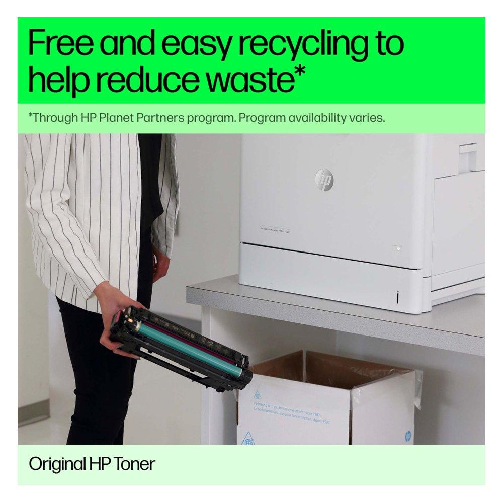 HP 222A Original LaserJet Toner Cartridge, W2221A - Cyan