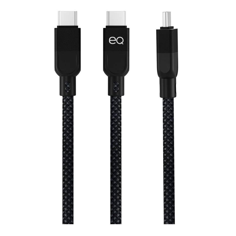 EQ USB-C to USB-C Cable,100W, 1m, A23CC10010 - Black