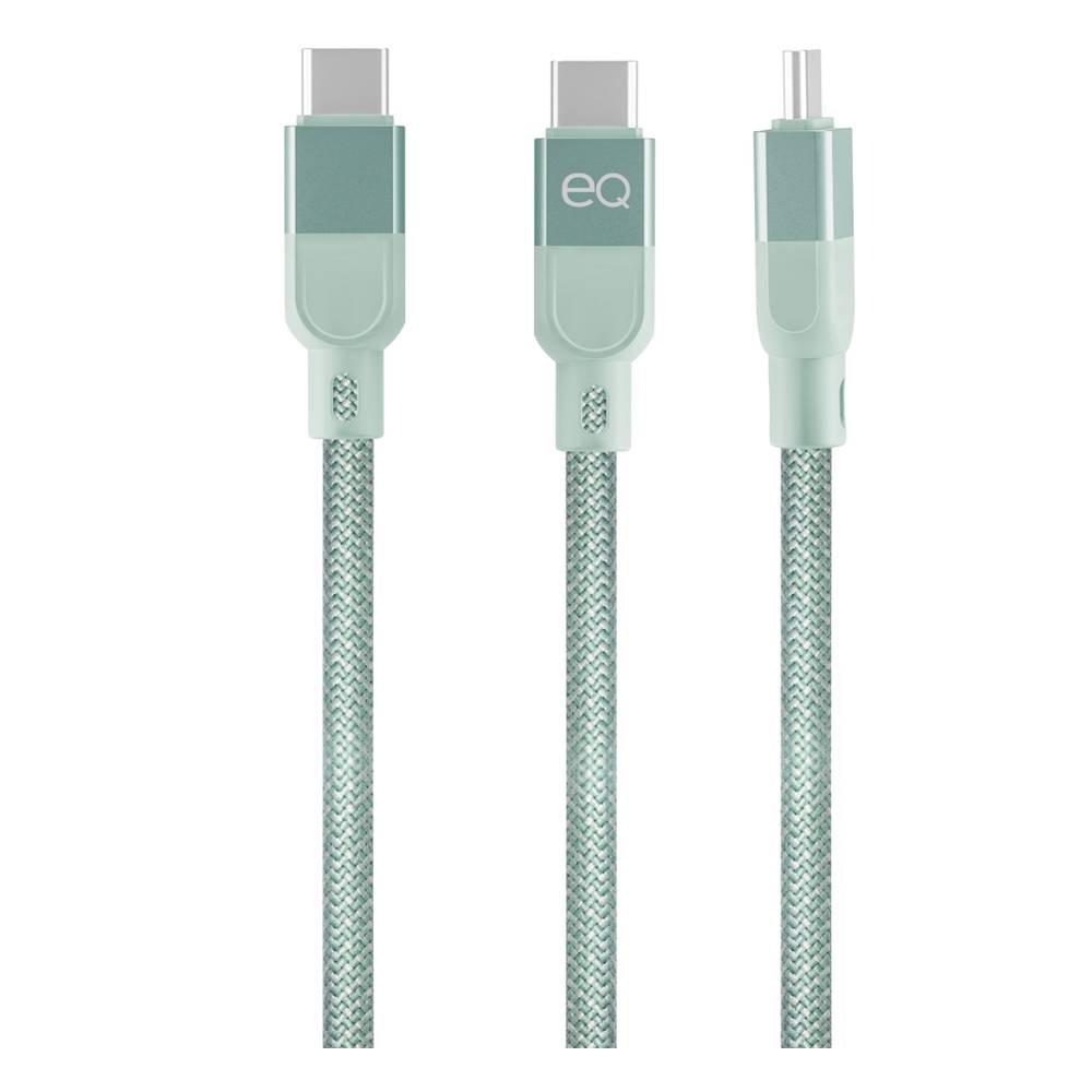 EQ USB-C to USB-C Cable,100W, 1m, A23CC10010 - Green