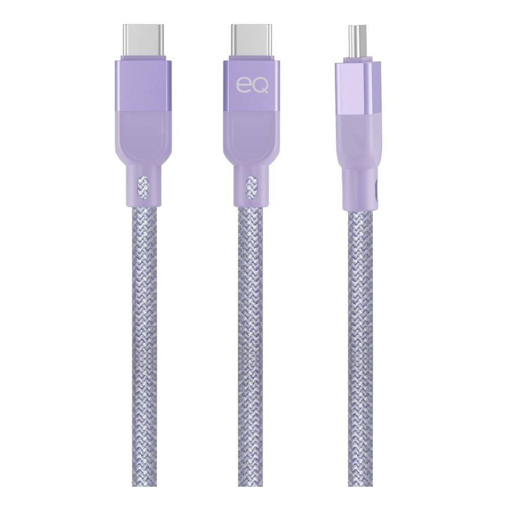 EQ USB-C to USB-C Cable,100W, 1m, A23CC10010 - Purple