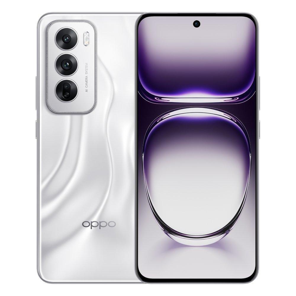 Buy Oppo reno 12 5g phone, 12gb ram, 512gb ssd, 6. 7-inch – silver in Kuwait