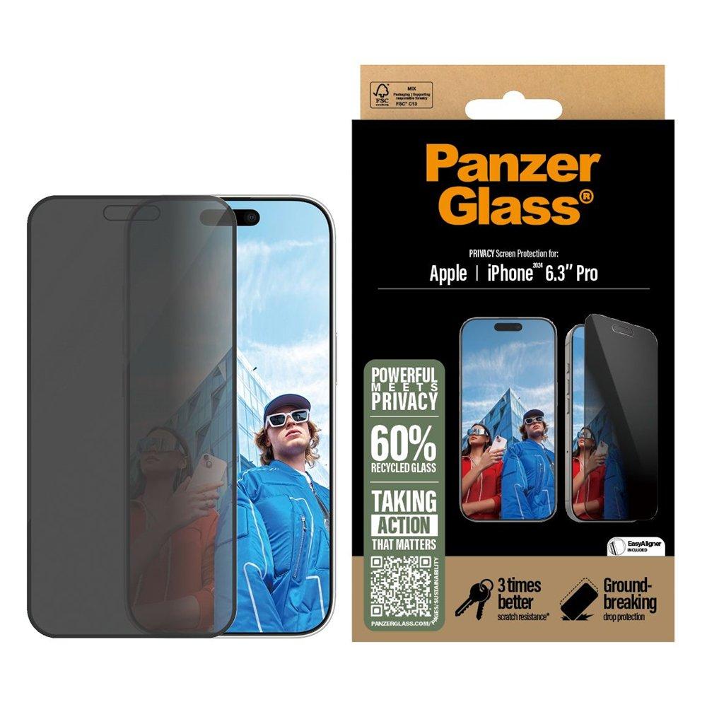 Buy Panzer privacy screen protector for iphone 16 pro, p2862- black in Kuwait