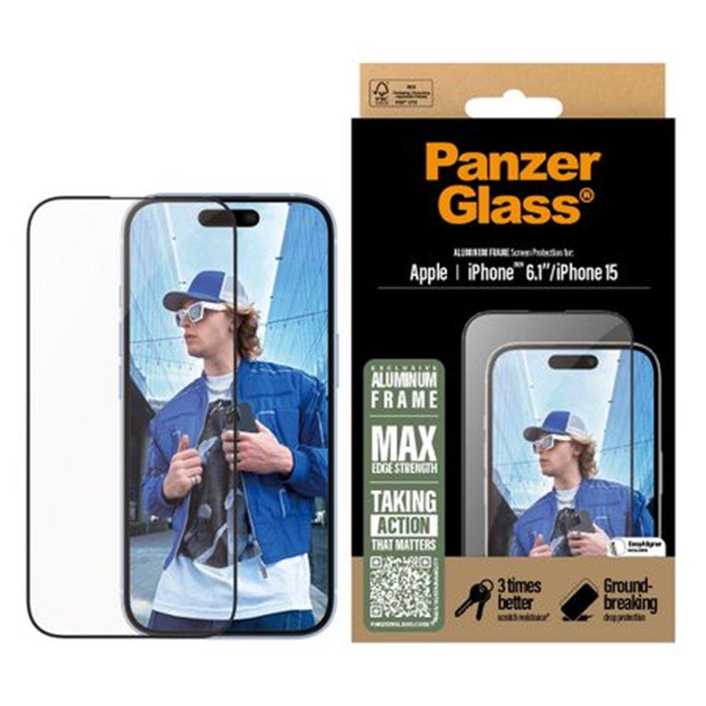 Buy Panzerglass pg screen aluminum frame iphone 16, 6. 1- inch, 2849 in Kuwait