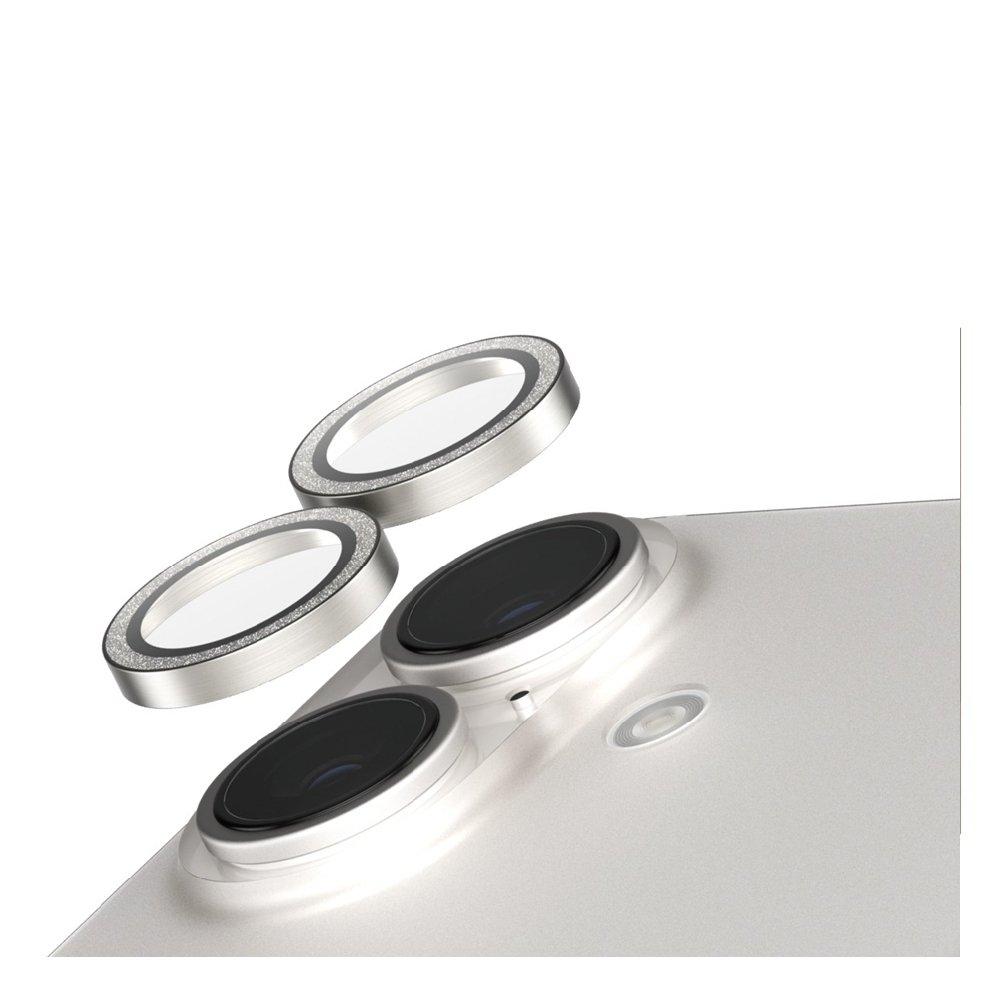 عدسة حماية لكاميرا لامعة بي جي لهاتف ايفون 16 و 16 بلس من بانزر، مقاس 6.1/6.7، SAFE95892- فضي