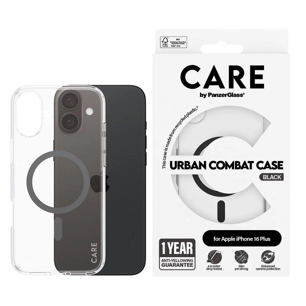 Panzer Care Black Magsafe Case For iPhone 16 Plus, 1347- Clear