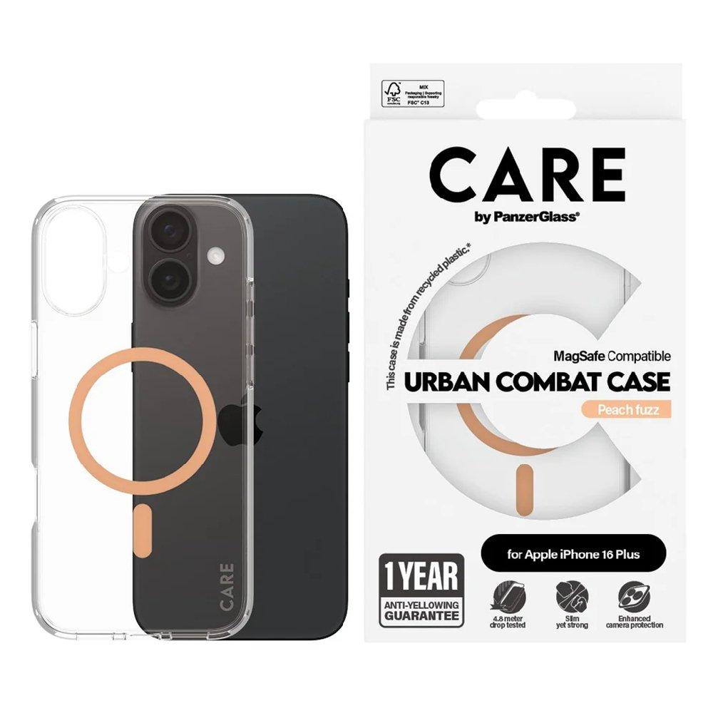 PanzerGlass Care Case MagSafe iPhone 16 plus, 1375 – Peachy